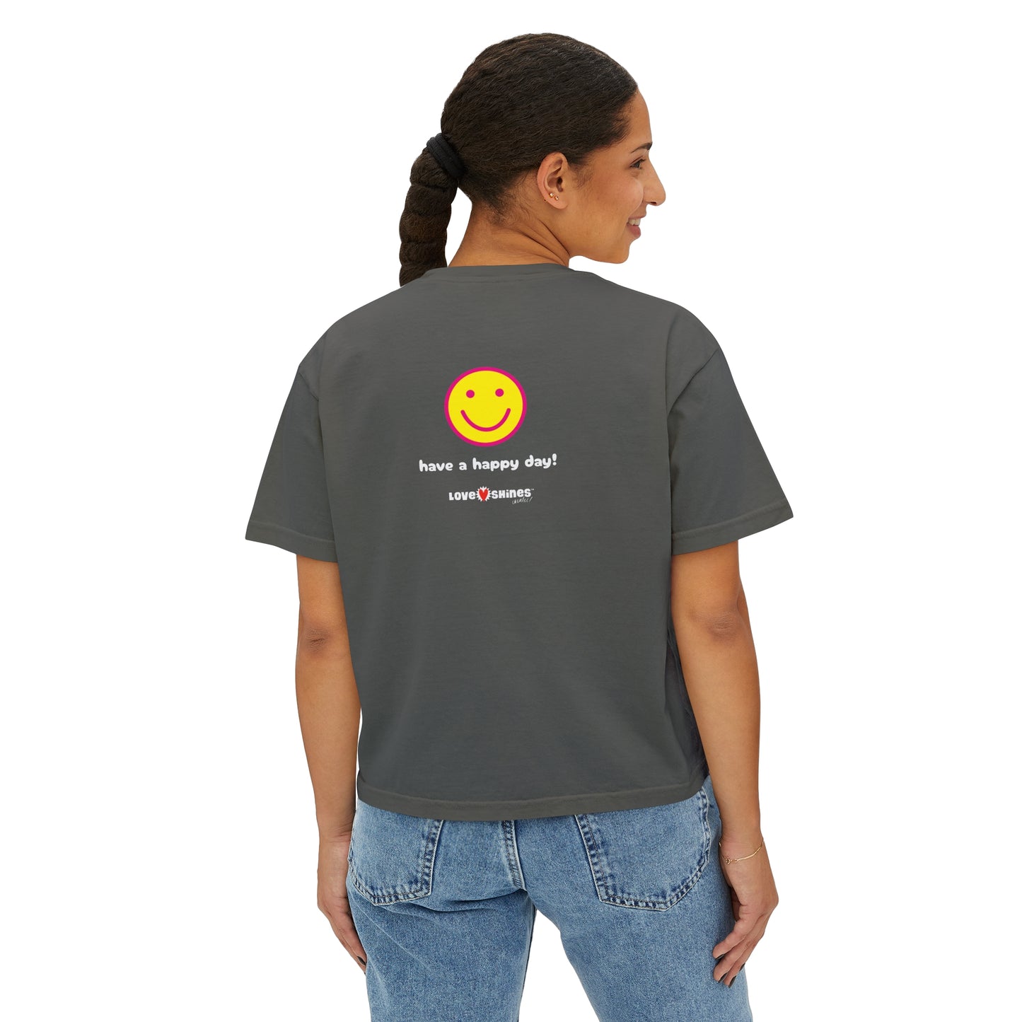 Smiley Face - Women's Boxy Tee