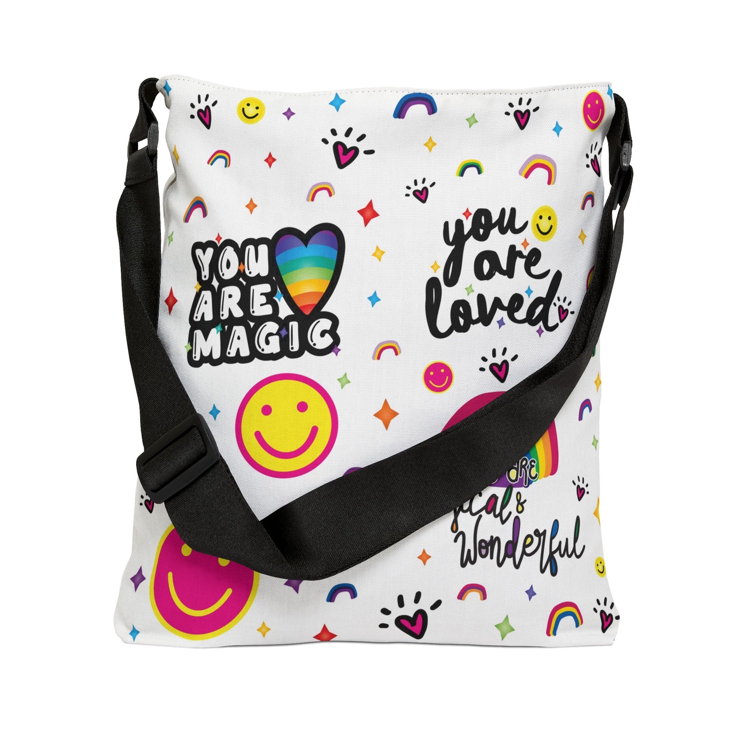 Loveshinescreates Multi-Logo Design Adjustable Slouchy Bag