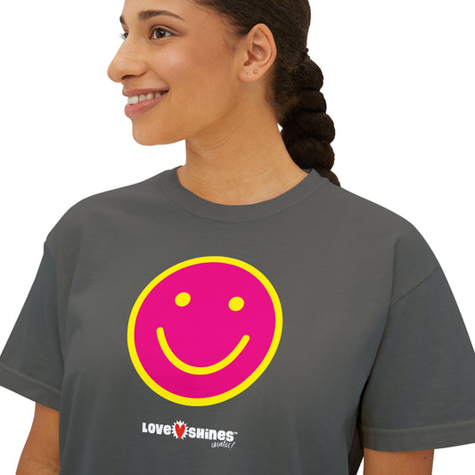 Smiley Face - Women's Boxy Tee