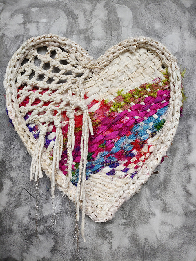 Yarny Hearts - Serene Cream, Metallic Gold and Pops o Color by WonderRach Designs