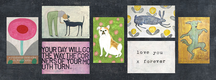 Colorful and Adorable Postcard Booklet by Sugarboo & Co