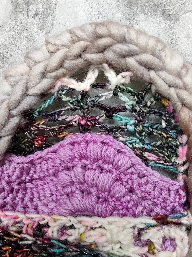 Yarny Hearts - Purple and Gray Beauty by WonderRach Designs