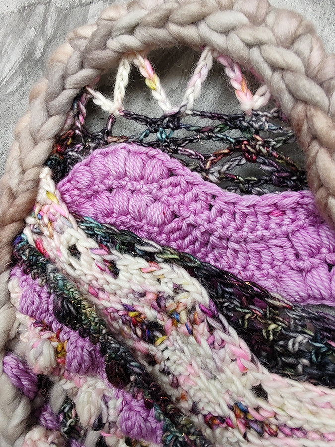 Yarny Hearts - Purple and Gray Beauty by WonderRach Designs