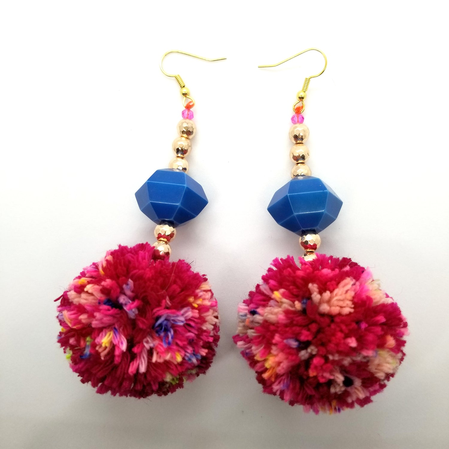 pom pom earrings!