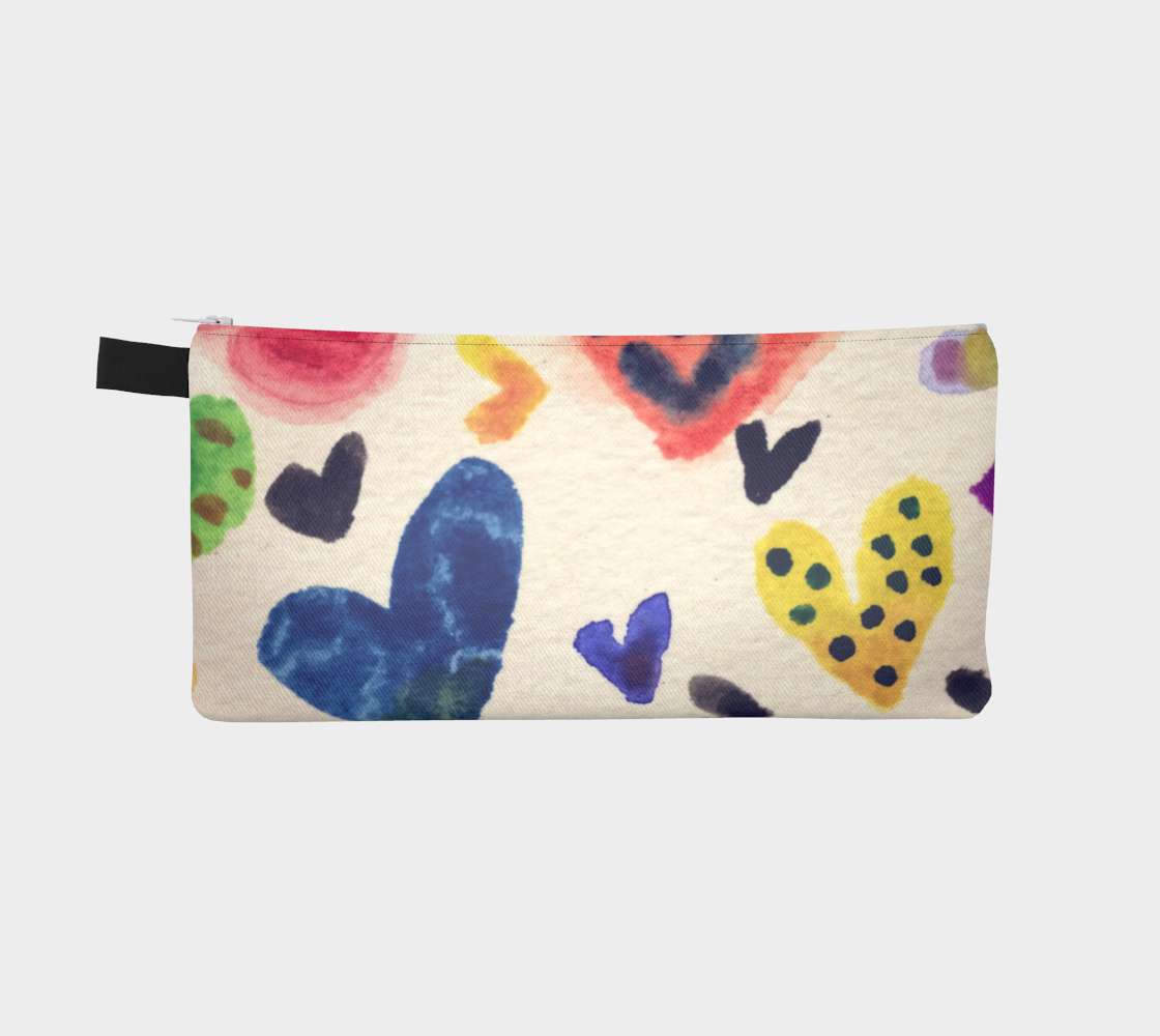 Loveshinescreates Hearts Zippered Pouch