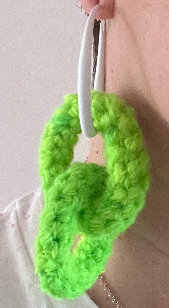 Handmade Cheery Chain Crochet Chain Earrings!