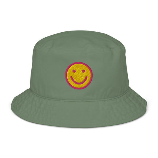 Happy Smiley Face Organic bucket hat