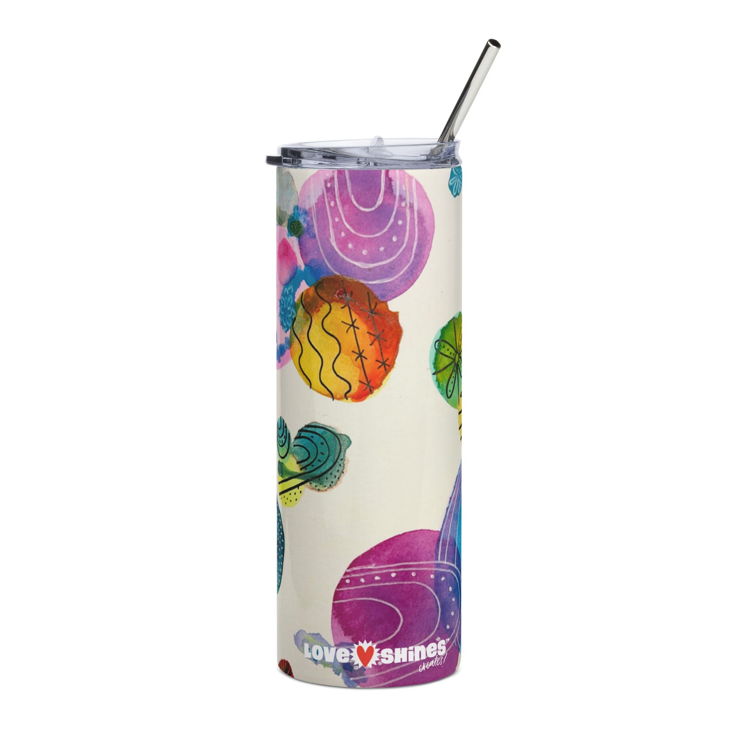 Dreamy Watercolor Design Stainless Steel Hot Cold 20oz Tumbler