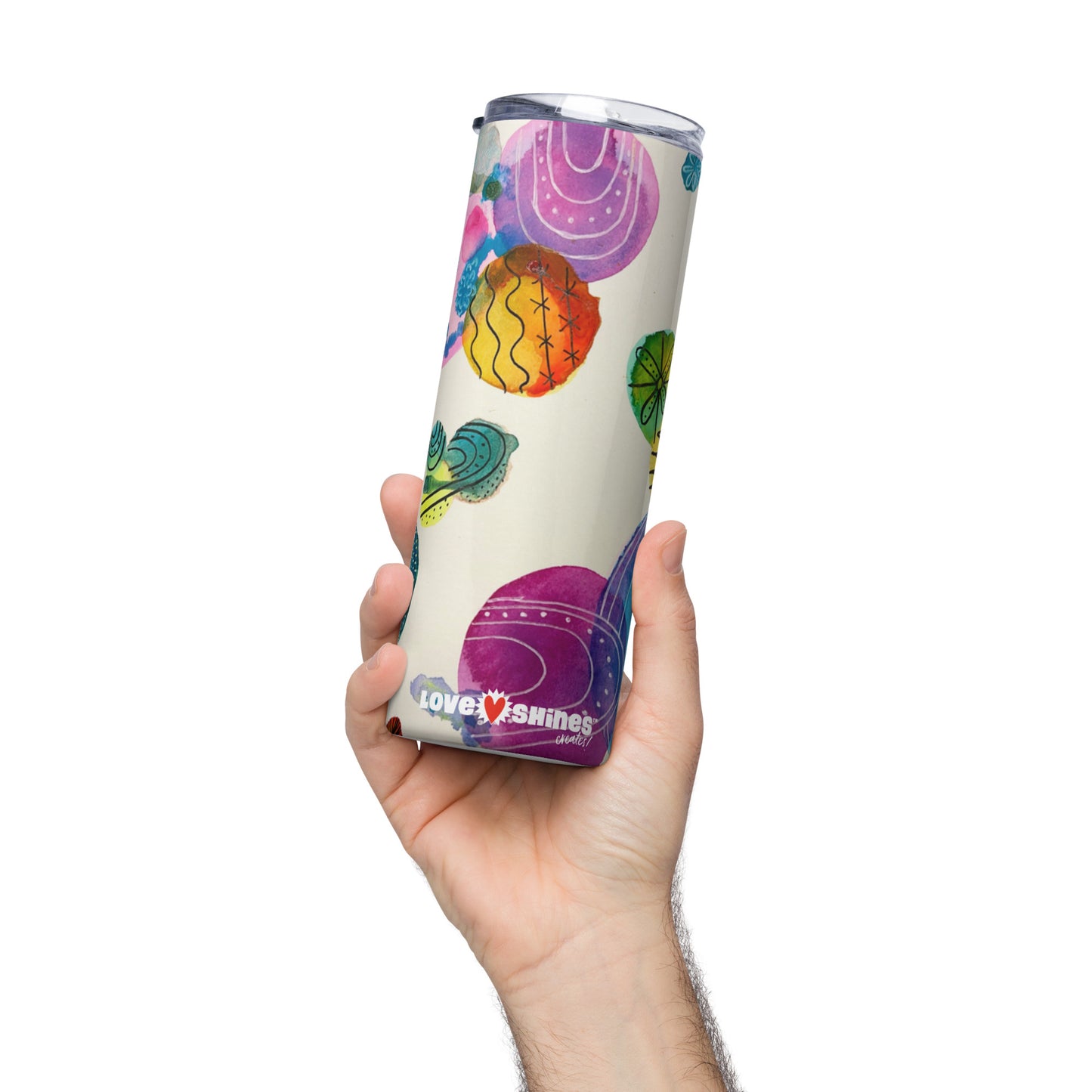 Dreamy Watercolor Design Stainless Steel Hot Cold 20oz Tumbler