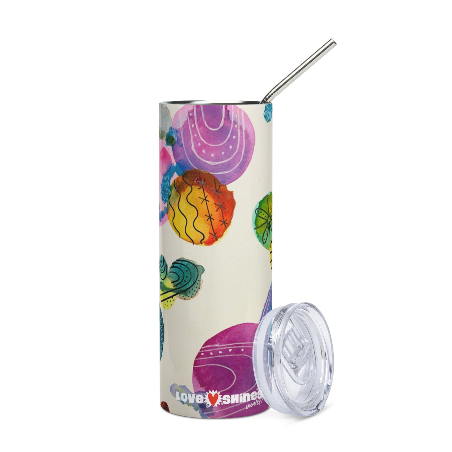 Dreamy Watercolor Design Stainless Steel Hot Cold 20oz Tumbler